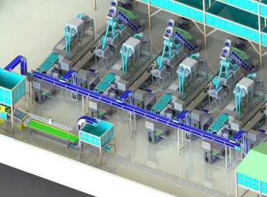 Construction and manufacturing of a cashew processing plant with a capacity of 100 tons/day.