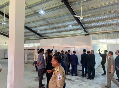 Cashew processing line completed in Cambodia.