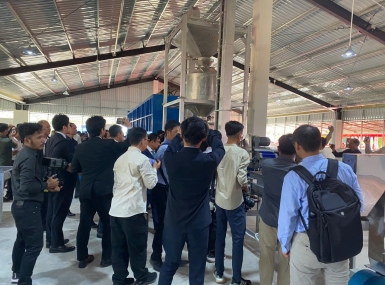 Cashew processing line completed in Cambodia.