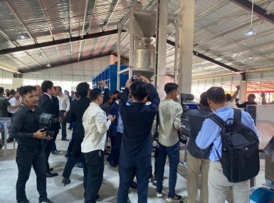 Cashew processing line completed in Cambodia.