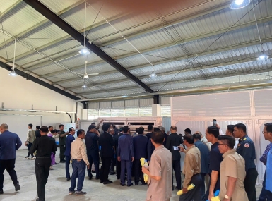 Cashew processing line completed in Cambodia.